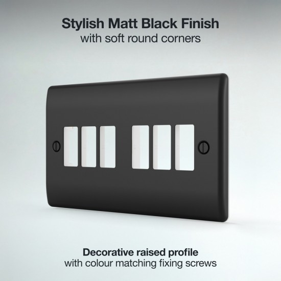 BG Grid Lite Matt Black 6G Cover
